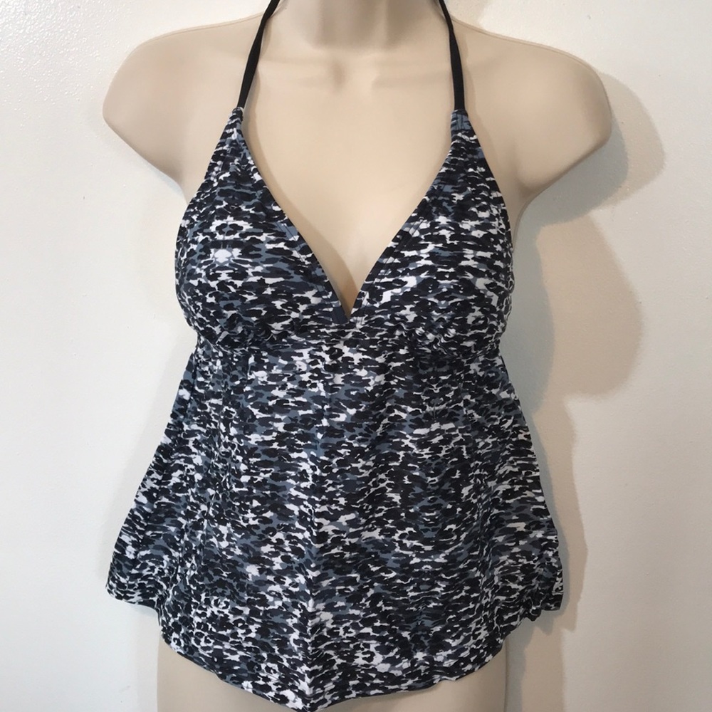 Mossimo Black Tankini Top S NWT